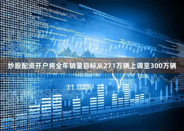 炒股配资开户将全年销量目标从271万辆上调至300万辆